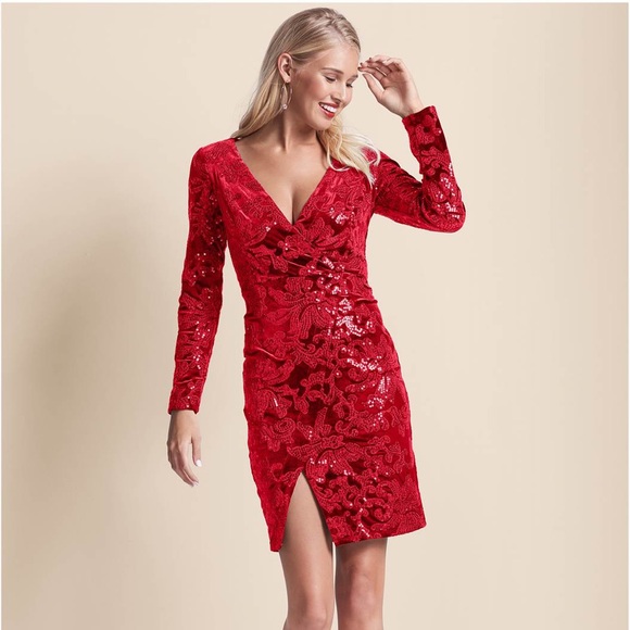 VENUS Dresses & Skirts - Plus Size Sequin Velvet Detail Dress - Size 20 (NEW without Tags)